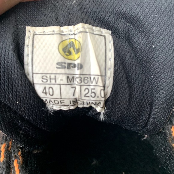 Mens Shimano Mountain Biking Cycling Shoes Clip Ins SH-M036W size 40/7 - Picture 9 of 9